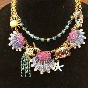 Betsey Johnson sea inspired statement necklace